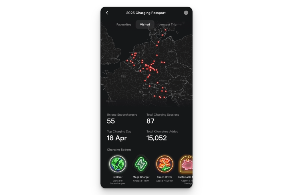 2025년 테슬라 슈퍼차저 이용 지도 데이터